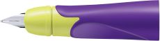 Rechtshänder-Griffstück für ergonomischen Schulfüller mit Standard-Feder M - STABILO EASYbirdy in violett/gelb
