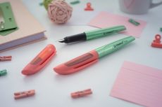 Füller - STABILO Flow COSMETIC in metallic grün/apricot - Einzelstift - inklusive Patrone