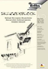 folia 8303 - Skizzenblock, DIN A3, 120 g/qm, weiß, 50 Blatt - hochfeines, weißes Zeichenpapier, chlorfrei