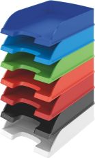 Leitz Briefkorb Standard A4, 5er Pack, Schwarz, Plus Serie, 52270095