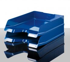 Briefablage VIVA, DIN A4/C4, mit Clip, hochglänzend 5er Pack Farbe: blau