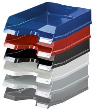 Briefablage VIVA, DIN A4/C4, mit Clip, hochglänzend 5er Pack Farbe: dunkelgrau