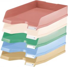 Briefablage VIVA, DIN A4/C4, mit Clip, hochglänzend 5er Pack Farbe: eisblau