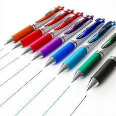 Pentel EnerGel Gelschreiber, 0,7 mm, 52 % recyceltes Material, 12 Stück