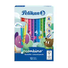 Pelikan Buntstifte combino® dreieckig, dick, 12 Farben