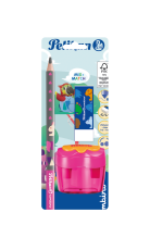 Pelikan combino® Set mit Schreiblernbleistift, Radiergummi und Anspitzer, farbig sortiert