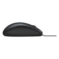Logitech M100 - Maus - rechts- und linkshändig - optisch - 3 Tasten - kabelgebunden - USB - grau/schwarz