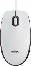 Logitech M100 - Maus - rechts- und linkshändig - optisch - 3 Tasten - kabelgebunden - USB - weiß