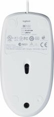Logitech M100 - Maus - rechts- und linkshändig - optisch - 3 Tasten - kabelgebunden - USB - weiß