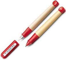 LAMY abc Drehbleistift 110 – Bleistift Ahornholz und Kunststoff in der Farbe rot – mit 1,4mm B-LAMY Mine (LAMY M 44)