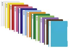 12 Brunnen Schnellhefter A4 farbig sortiert PP-Folie glasklares Deckblatt (sortiert 12 Farben)