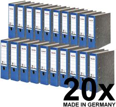 Original Falken 20er Pack Recycling-Ordner Wolkenmarmor blau