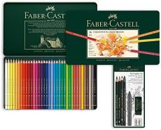 Faber-Castell 110095 - Farbstifte Polychromos 36er Metalletui und Pitt Graphite Zeichenset