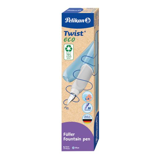 Pelikan Twist® eco Füller für Rechts- und Linkshänder, blue, Feder M
