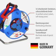 Brennenstuhl 1208750 Kabeltrommel Garant, IP44, Kabel: 40 m