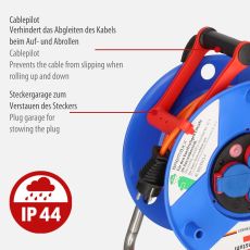 Brennenstuhl 1208750 Kabeltrommel Garant, IP44, Kabel: 40 m