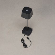 Konstsmide Tischleuchte Capri schwarz Indoor/Outdoor USB/Akku 7814-750, 10 x 10 x 36 cm
