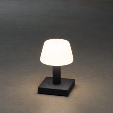 LED Akku Tischleuchte Monaco in Anthrazit und Weiß 2,5W 114lm IP54