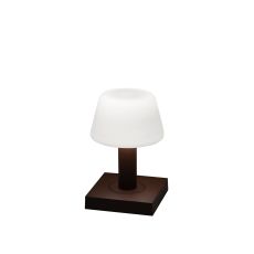 LED Akku Tischleuchte Monaco in Rostfarbig und Weiß 2,5W 114lm IP54