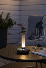 LED Akku Tischleuchte Biarritz in Silber 2,5W 54lm IP54