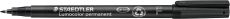 STAEDTLER permanent Marker Lumocolor, schwarz, F-Spitze Linienbreite ca. 0,6 mm, wisch- und wasserfest, Made in Germany, nachfüllbar, lange Lebensdauer, 10 Universalstifte im Kartonetui, 318-9