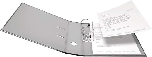 Original Falken 10er Pack Recycling-Ordner Wolkenmarmor. Made in Germany. 8 cm breit DIN A4 schwarzer Rücken Ringordner Aktenordner Briefordner Büroordner Pappordner CO2-Neutral Blauer Engel