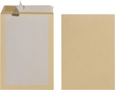 Herlitz 10901023 Versandtasche B4 mit Papprückwand, Haftklebung, braun, 10 Stück eingeschweißt 130g Pappe