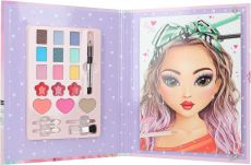 Depesche 12876 TOPModel Make Up Studio - Kreativmappe zum Gestalten schöner Makeup-Looks, inkl. Ausmalblock, Schmink-Palette und 4 Pinseln