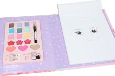 Depesche 12876 TOPModel Make Up Studio - Kreativmappe zum Gestalten schöner Makeup-Looks, inkl. Ausmalblock, Schmink-Palette und 4 Pinseln