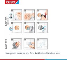 tesa ALUXX Duschkorb, Aluminium, verchromt, garantiert rostfrei, inkl. Klebelösung, tiefer Boden, 125 mm x 250 mm x 92 mm