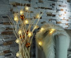 Konstsmide 3150-103 Dekoration für den Innenbereich, 16 LEDs, geflochtene Herzen