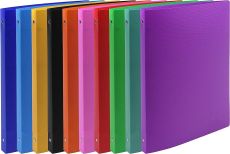 Exacompta 51299E 20er Pack Premium Kunststoff-Ringbuch OPAK aus Kunststoff 4-O Ringe Füllhöhe 15 mm DIN A4 Plastikordner ideal für Büro und Schule farbig sortiert