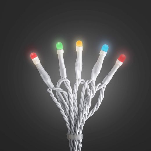 Konstsmide 3811-502 80er Micro-LED Lichterkette mit mehrfarbigen Dioden