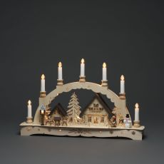 Konstsmide 3254-100 Konstsmide Holzsilhouette sieben Kerzen
