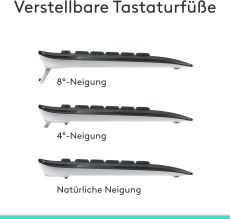 Logitech MK540 Advanced Kabellose Tastatur und Maus Combo für Windows, 2,4 GHz Unifying USB-Empfänger, Sondertasten, 3 Jahre Batterielaufzeit, Für PC, Laptop, QWERTZ-Layout - Schwarz