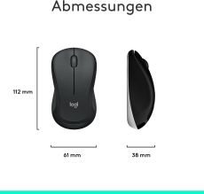 Logitech MK540 Advanced Kabellose Tastatur und Maus Combo für Windows, 2,4 GHz Unifying USB-Empfänger, Sondertasten, 3 Jahre Batterielaufzeit, Für PC, Laptop, QWERTZ-Layout - Schwarz