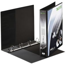 Leitz 4202 Ringbuch SoftClick, A4, mit Taschen, 4 Ringe, 30 mm, schwarz