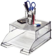 Leitz 5234 Distanzelement Plus, für Briefkörbe Plus, grau transparent