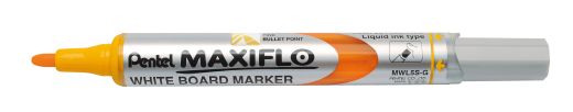 Pentel Whiteboard-Marker Maxiflo MWL5S, 2mm Rundspitze, Gelb