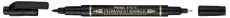 Pentel Permanent-Marker Twin Tip N75W, 0,3 - 1,2mm Rundspitze, Schwarz