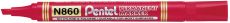 Pentel Permanent-Marker Pentel N860, 0,6 - 4,5mm Keilspitze, Rot