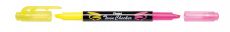 Pentel Textmarker TwinChecker SLW8, 2 Keilspitzen mit je 1 Schreibfarbe, Gelb/Pink