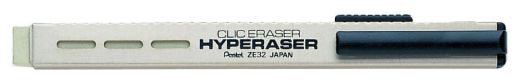 Pentel Radierstift Hyperaser ZE32 für schwer radierbare Tinten, nachfüllbar
