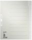Leitz 1221 Register - Tauenpapier, blanko, A4 Überbreite, 10 Blatt, grau