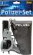 Idena 8040007 - Polizei Set, Pistole, Halfter und Handschellen, Spielset, Mottoparty, Karneval