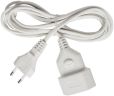 Brennenstuhl 1161660 Kunststoff-Verlängerungskabel 3m weiß H03VVH2-F 2x0,75 Euroverlängerungskabel mit Eurostecker und Eurokupplung