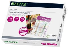 Leitz 33805 Folientasche - A7, glänzend, 125 mym, 100 Stück