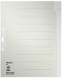Leitz 1221 Register - Tauenpapier, blanko, A4 Überbreite, 10 Blatt, grau
