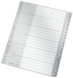 Leitz 1261 Register - A - Z, PP, A4 Überbreite, 24 Blatt, grau