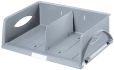 Leitz 5262 Trennwand für Briefkorb, Polystyrol, 2 Stück, grau transparent